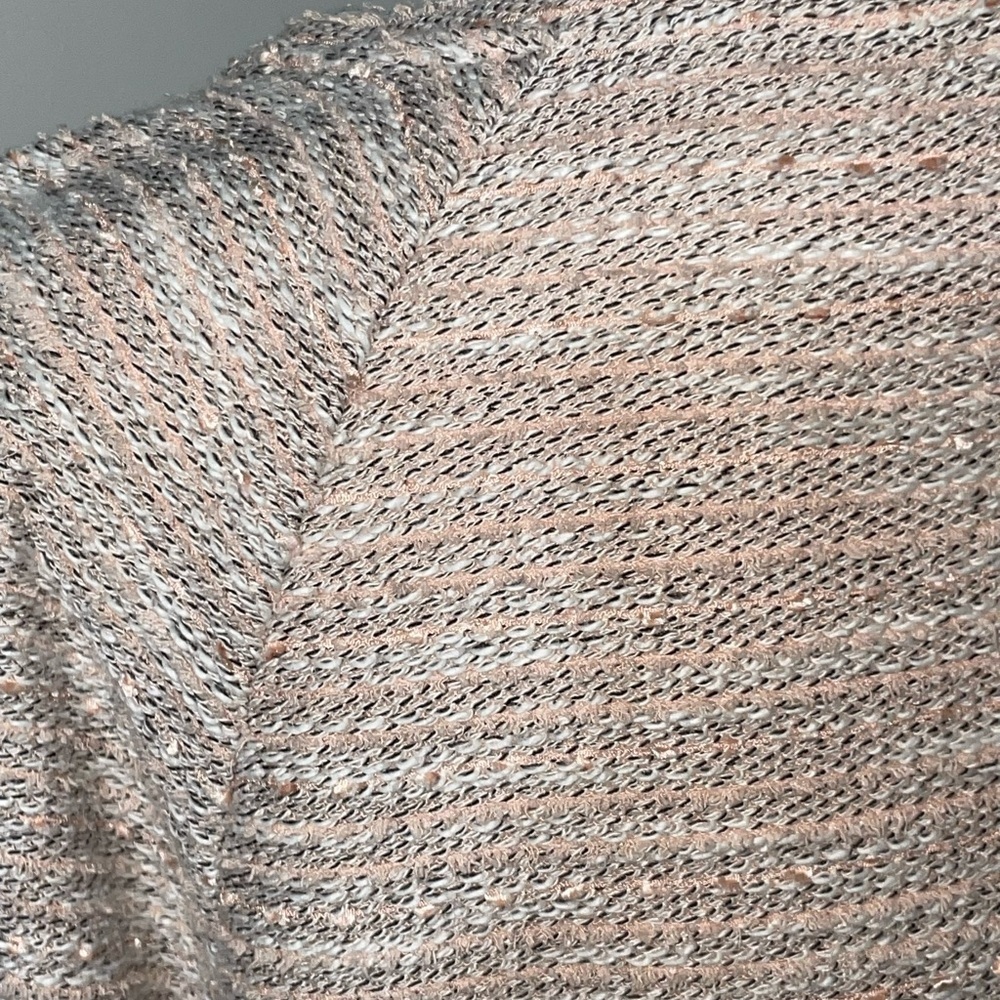 LOFT Women's Beige and Peach Crew Neck Sweater, Lightweight, Sz L - Picture 7 of 12